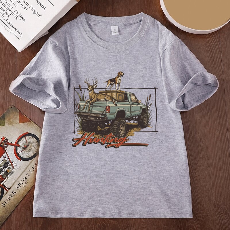 Outdoor Hunting Dogs - Camiseta de Caça com Estampa de