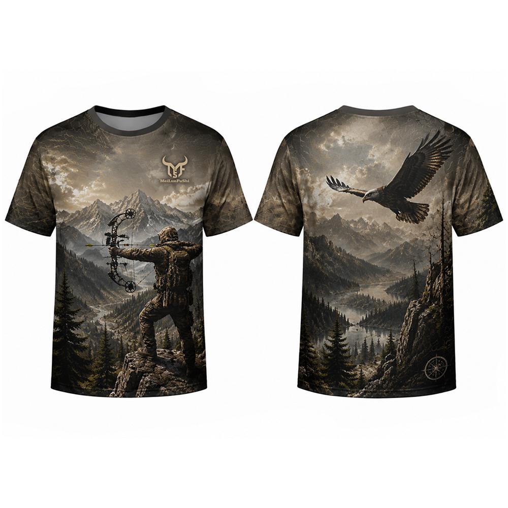 Camiseta Gótica com Estampa 3D - Outdoor Hunting Graphic Tees avaliação e preço