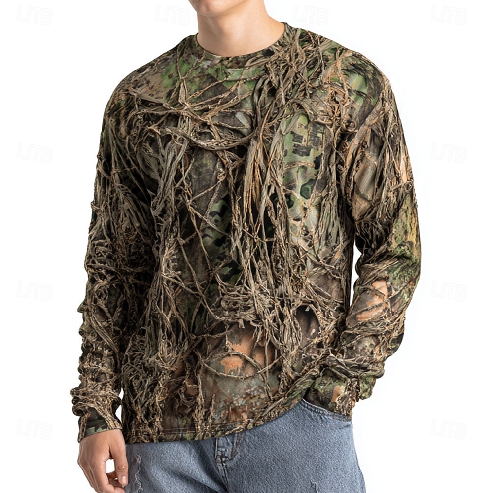 Manga longa com estampa animal - Outdoor Hunting Graphic Tees avaliação e preço
