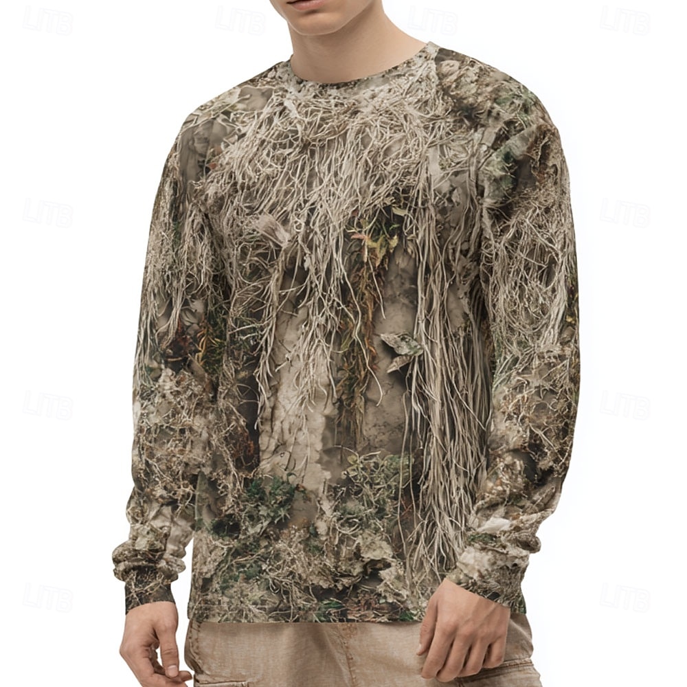 Manga longa com estampa animal - Outdoor Hunting Graphic Tees avaliação e preço