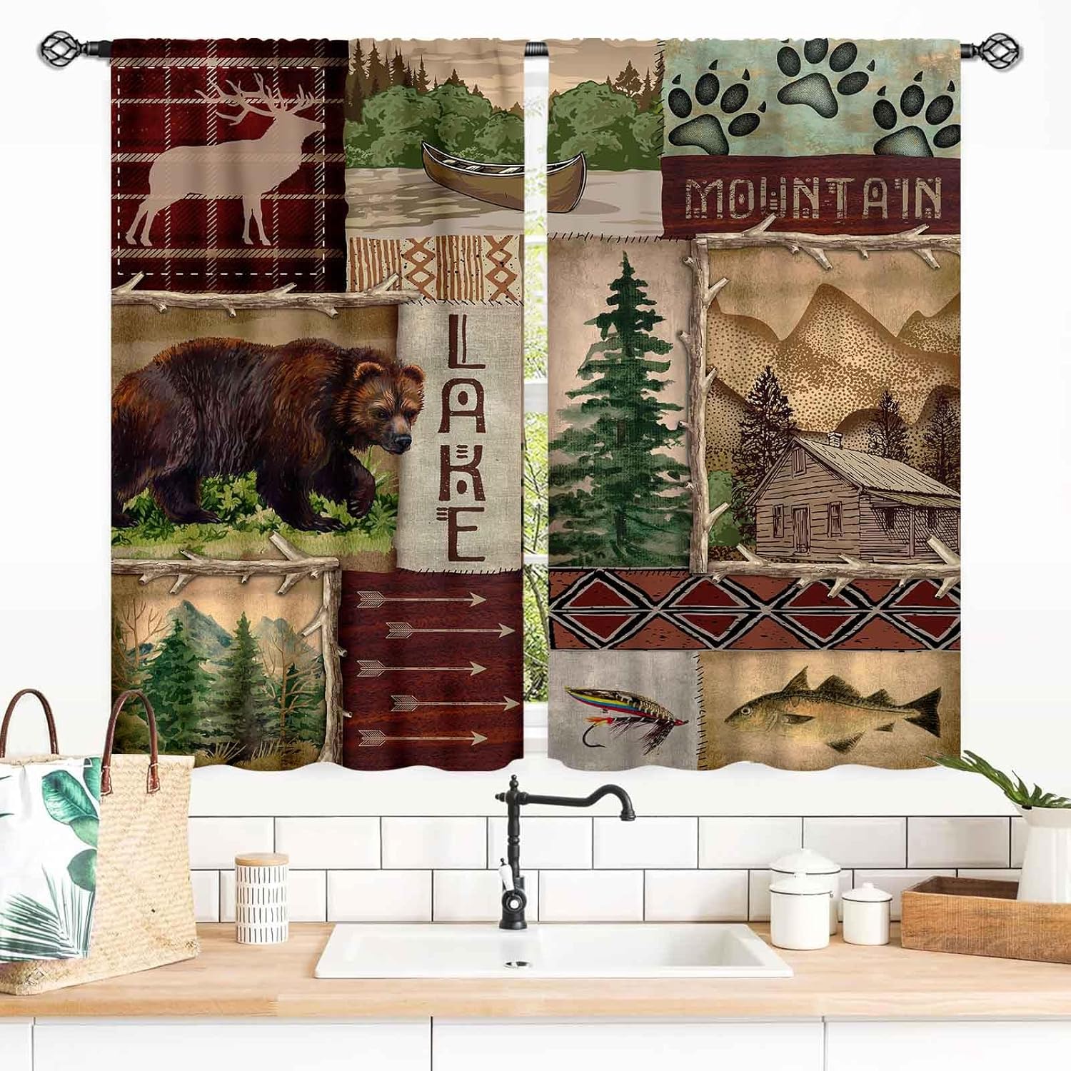 Painel de Cortina Decorativo d - Outdoor Hunting Youtube avaliação e preço