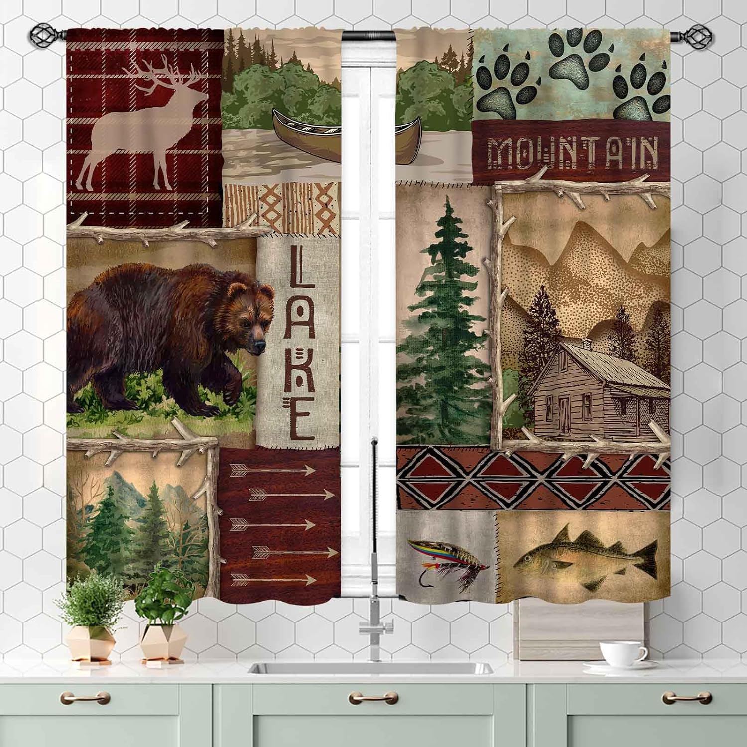 Painel de Cortina Decorativo d - Outdoor Hunting Youtube avaliação e preço