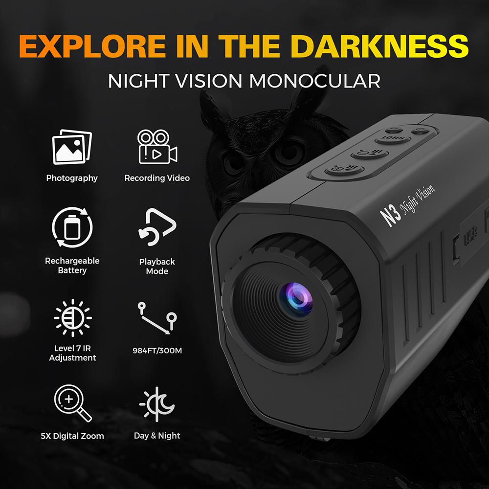Monóculo de Visão Noturna 1080 - Monocular Night Vision avaliação e preço