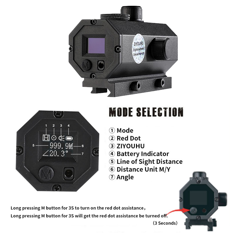 ZIYOUHU-MINI8 caza sniper lase - Rangefinder Laser Hunting avaliação e preço