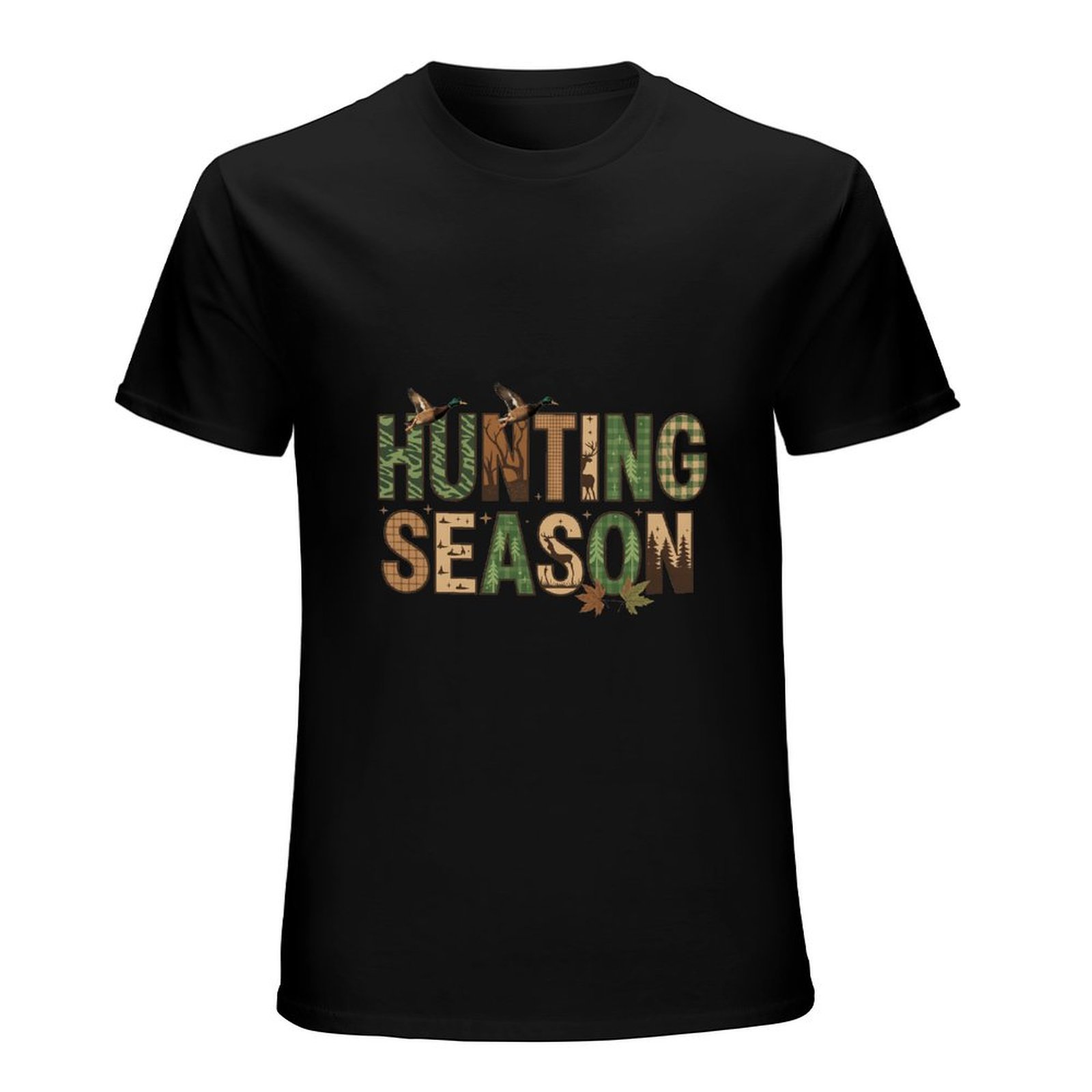 Camiseta de algodão preta camu - Outdoor Hunting Gifts avaliação e preço