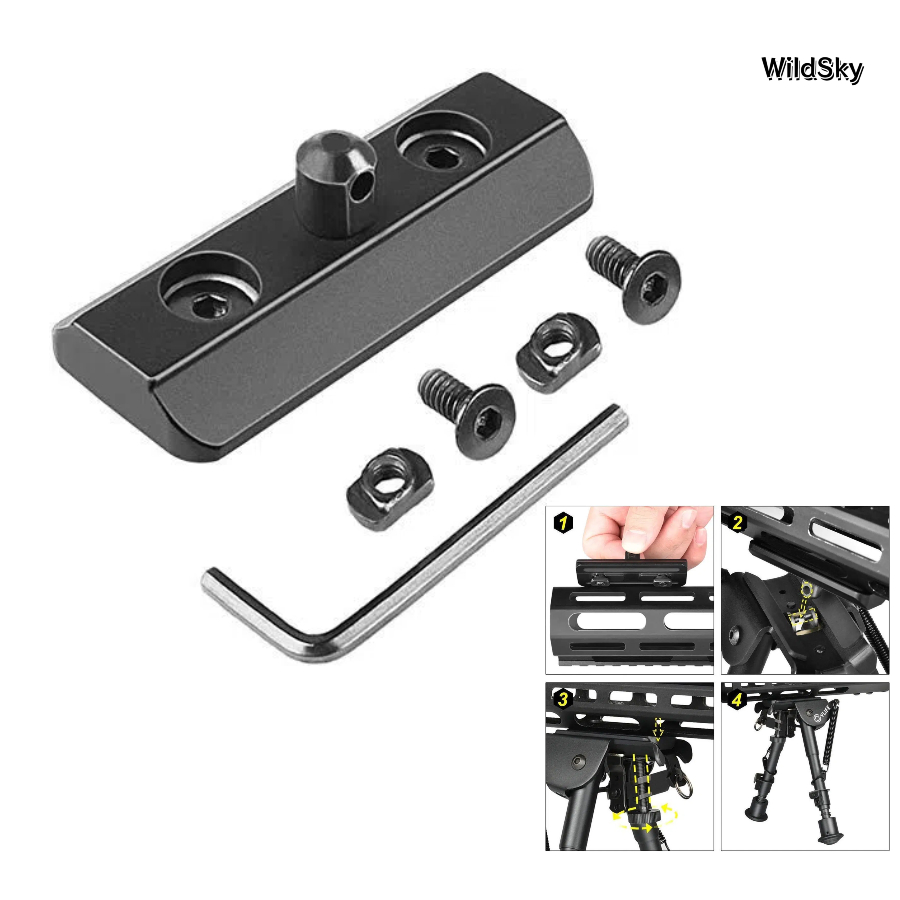 Wildsky m-lok montagem picatin - Bipod Rifle Mount avaliação e preço